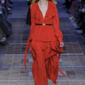 Red silk dress Sonia Rykiel Paris 💃